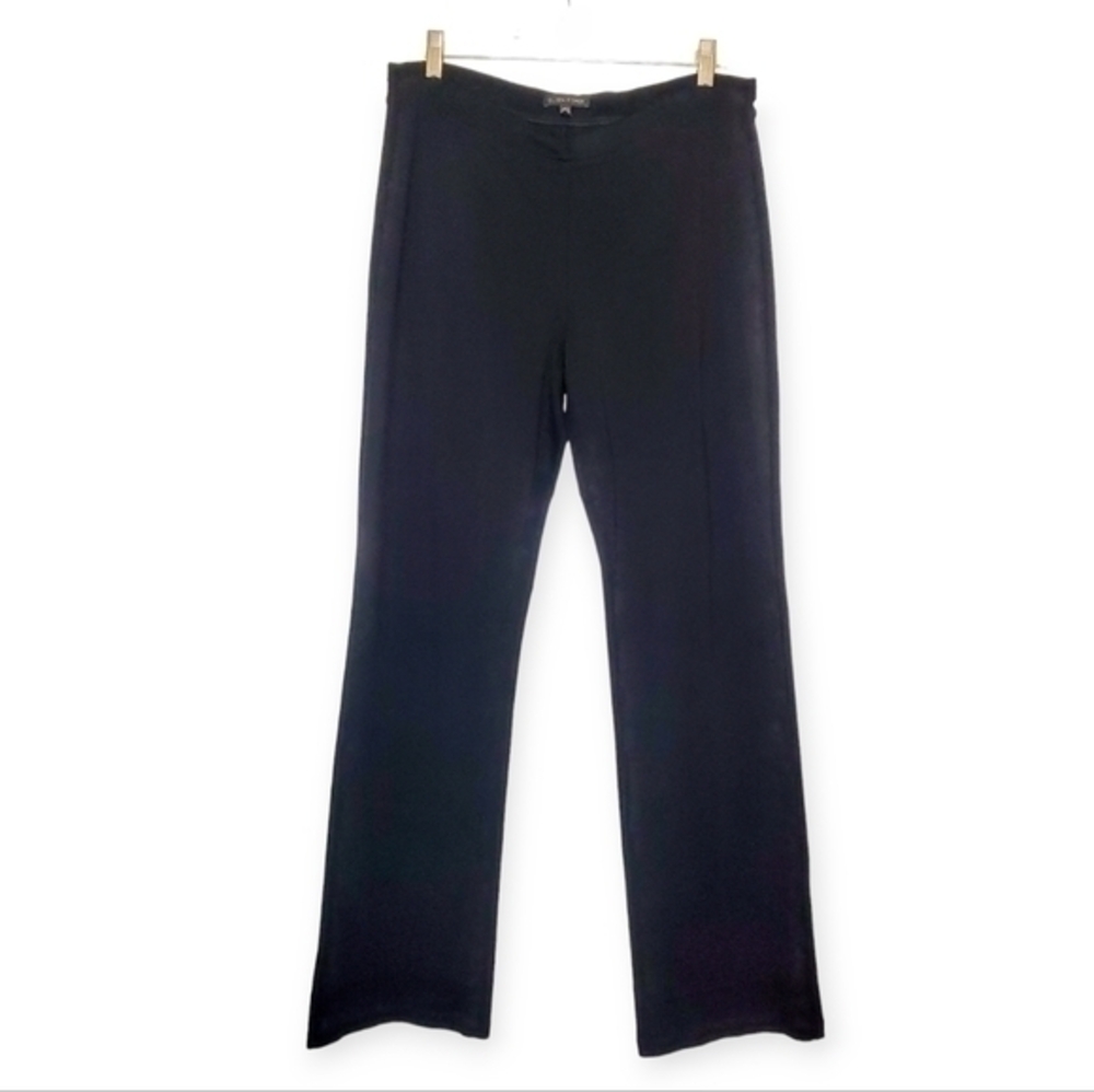 Eileen Fisher Black Straight Leg Pull-on Pants